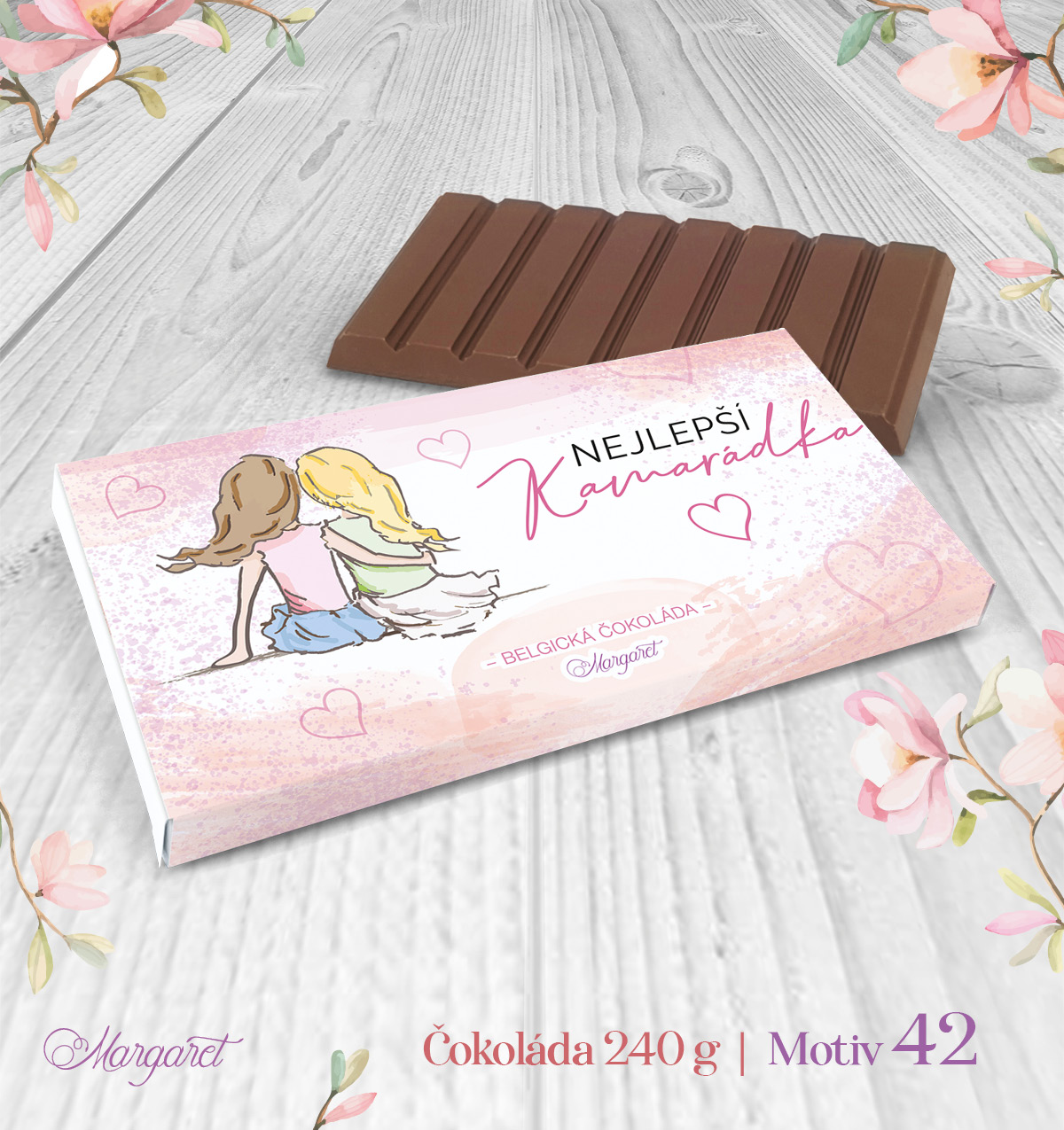 Belgická čokoláda 240 g – Nejlepší kamarádka | Motiv 42