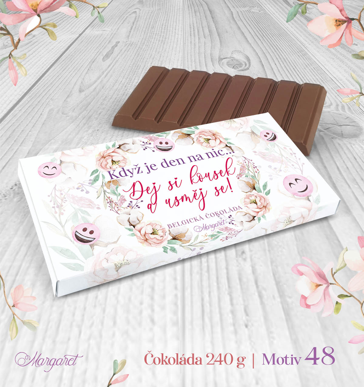 Belgická čokoláda 240 g – Když je den na nic | Motiv 48