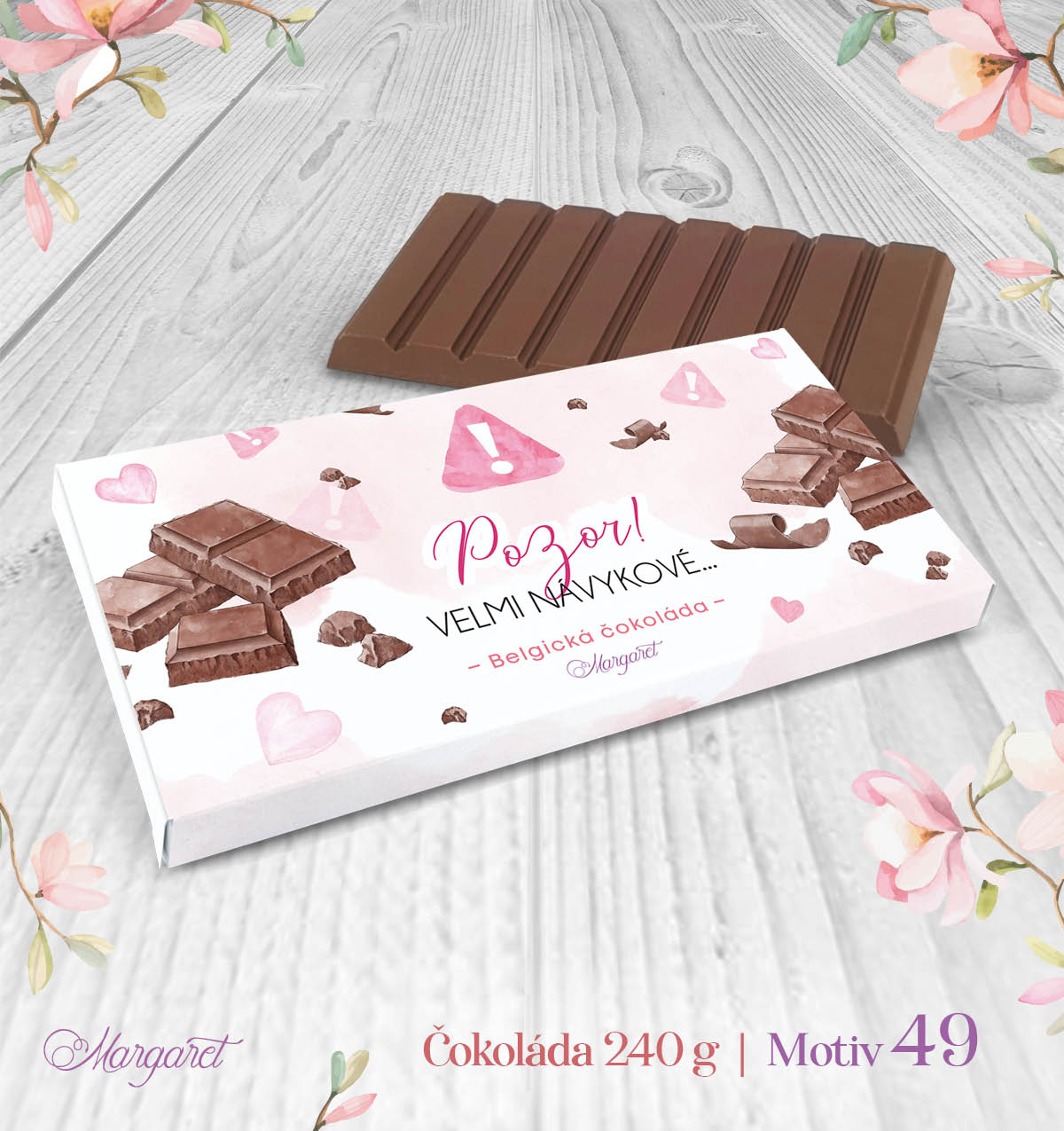 Belgická čokoláda 240 g – Pozor, velmi návykové | Motiv 49