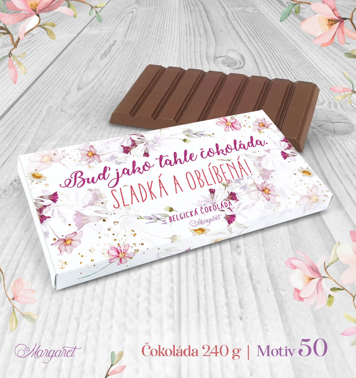 Belgická čokoláda 240 g – Buď jako tahle čokoláda | Motiv 50