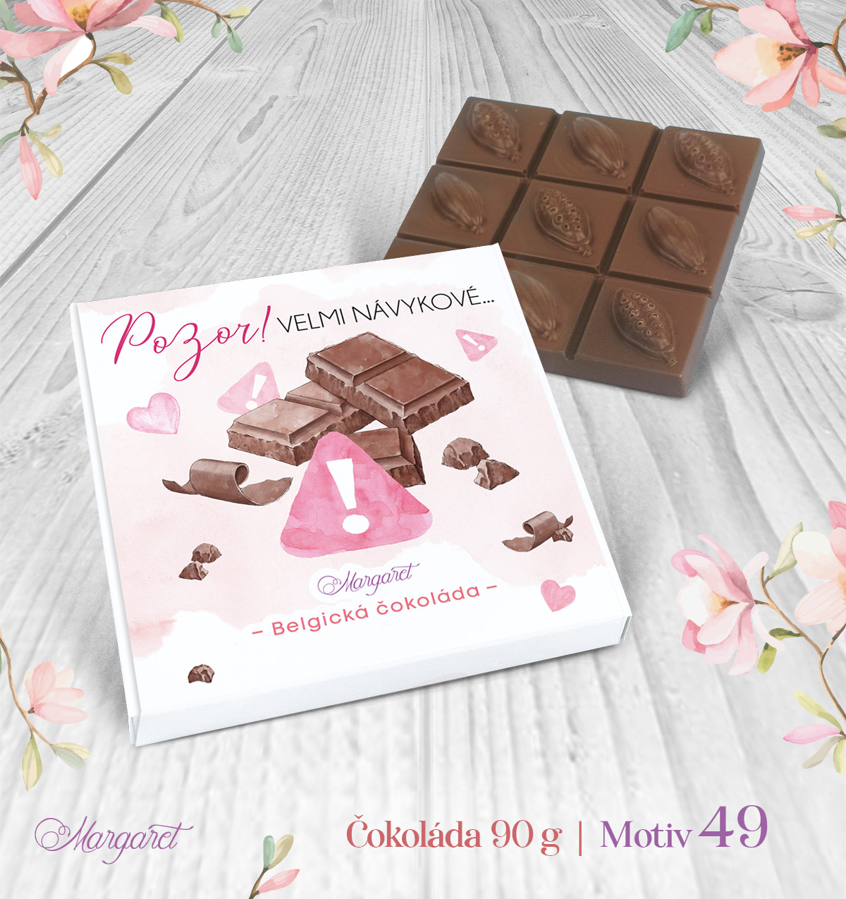 Belgická čokoláda 90 g – Pozor, velmi návykové | Motiv 49