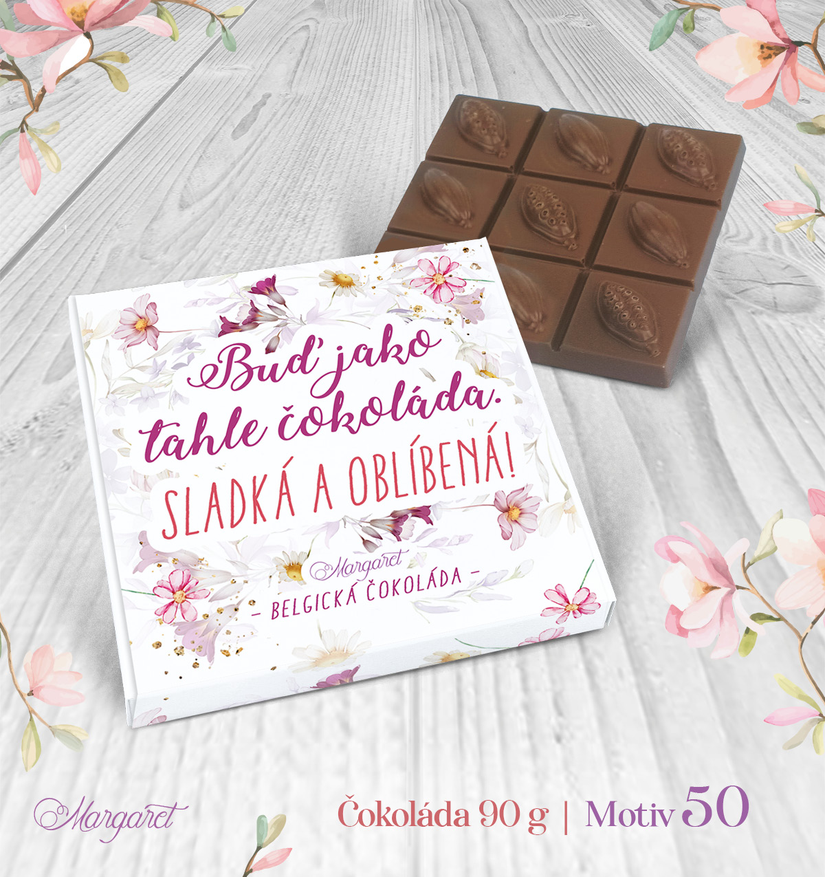 Belgická čokoláda 90 g – Buď jako tahle čokoláda | Motiv 50