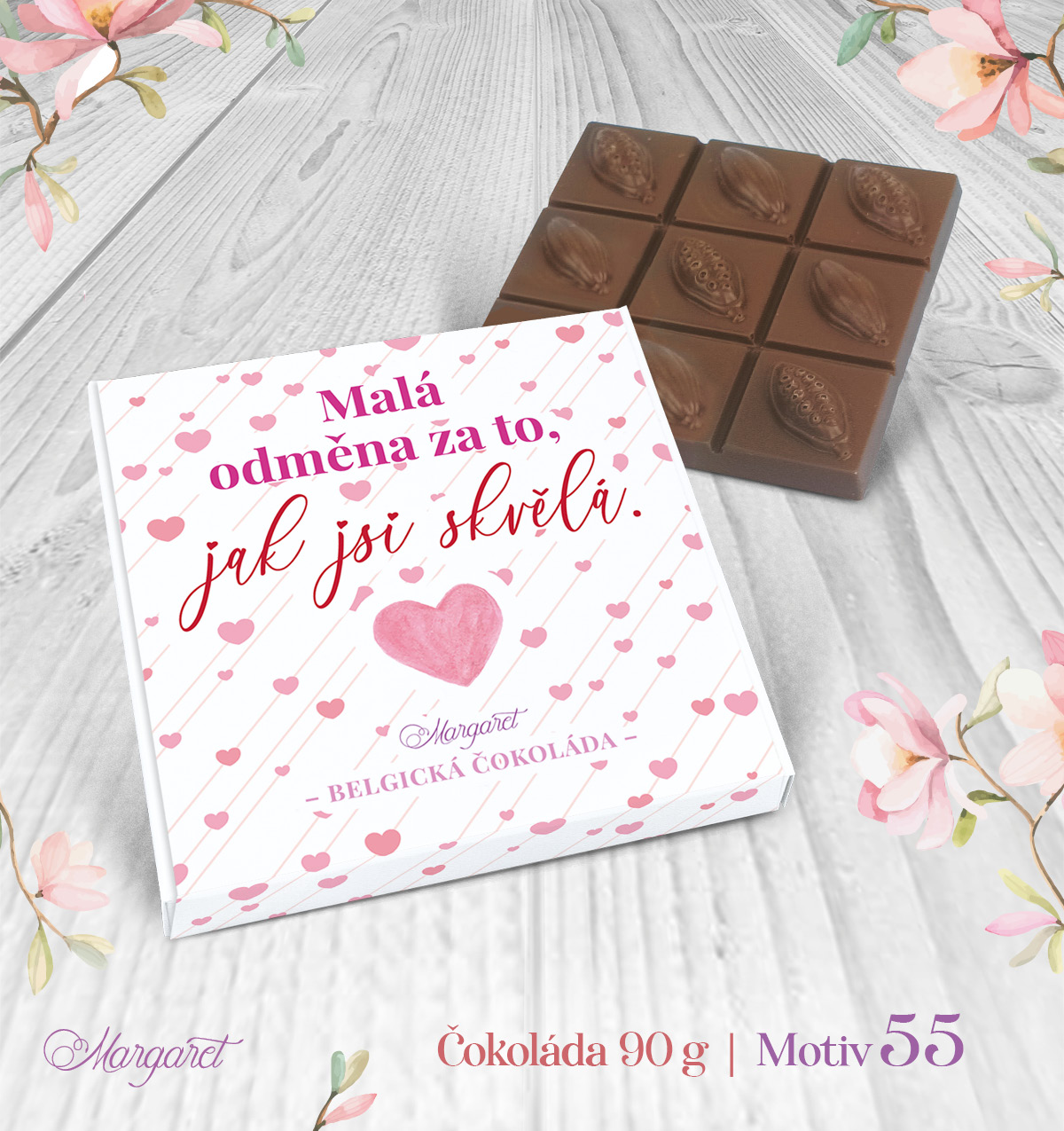 Belgická čokoláda 90 g – Malá odměna pro tebe | Motiv 55