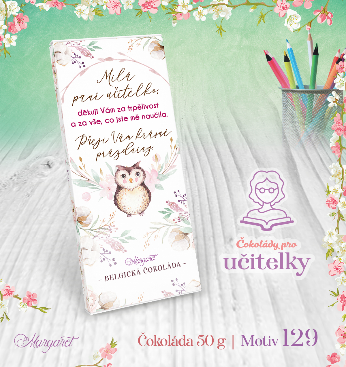 Belgická čokoláda 50 g | Motiv 129