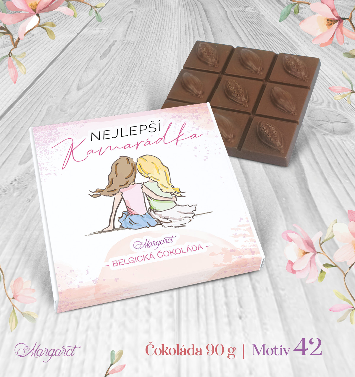 Belgická čokoláda 90 g – Nejlepší kamarádka | Motiv 42