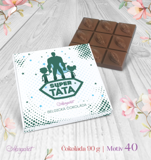 Belgická čokoláda 90 g – Super táta | Motiv 40