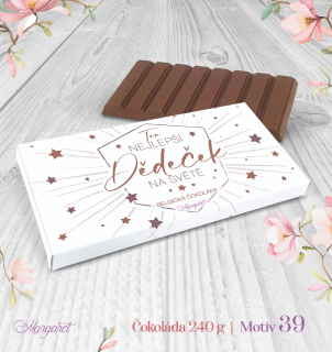 Belgická čokoláda 240 g – Ten nejlepší dědeček na světě | Motiv 39