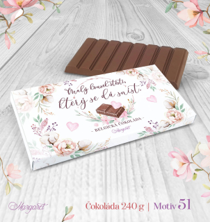 Belgická čokoláda 240 g – Malý kousek štěstí | Motiv 51