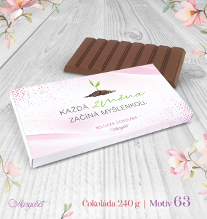 Belgická čokoláda 240 g – Každá změna začíná myšlenkou | Motiv 63