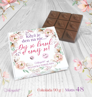 Belgická čokoláda 90 g – Když je den na nic | Motiv 48