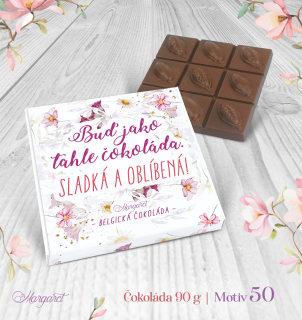 Belgická čokoláda 90 g – Buď jako tahle čokoláda | Motiv 50