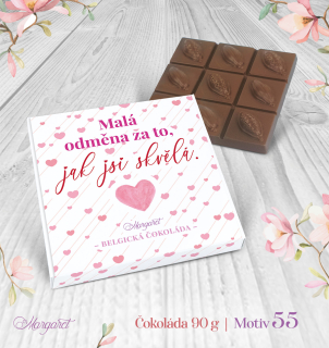 Belgická čokoláda 90 g – Malá odměna pro tebe | Motiv 55