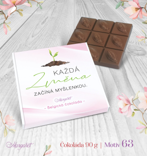 Belgická čokoláda 90 g – Každá změna začíná myšlenkou | Motiv 63