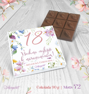 Belgická čokoláda 90 g  |  Motiv 72