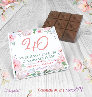 Belgická čokoláda 90 g  |  Motiv 77