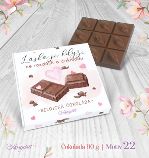 Belgická čokoláda 90 g  |  Motiv 22