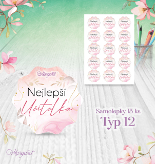 Dárkové samolepky – pro učitelky (15 ks) | Motiv 12