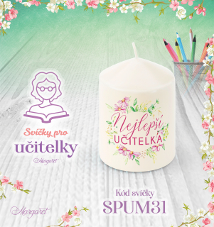 Svíčka s potiskem – Pro učitelky | Malá