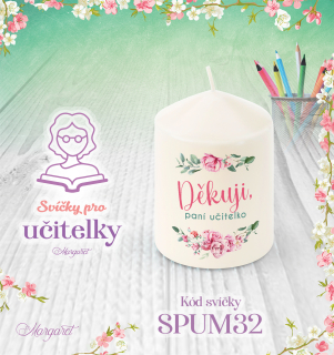 Svíčka s potiskem – Pro učitelky | Malá
