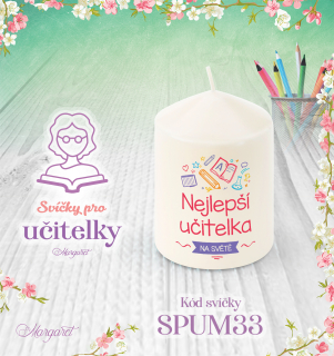 Svíčka s potiskem – Pro učitelky | Malá