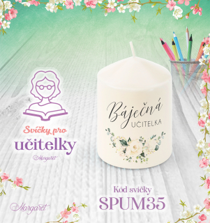 Svíčka s potiskem – Pro učitelky | Malá