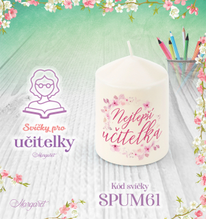 Svíčka s potiskem – Pro učitelky | Malá