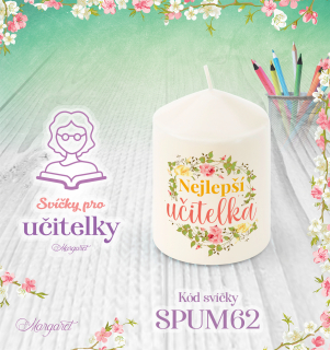 Svíčka s potiskem – Pro učitelky | Malá
