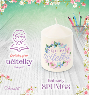 Svíčka s potiskem – Pro učitelky | Malá