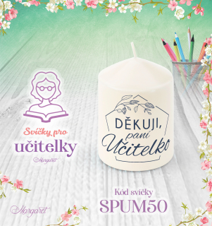 Svíčka s potiskem – Pro učitelky | Malá