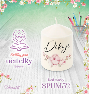 Svíčka s potiskem – Pro učitelky | Malá