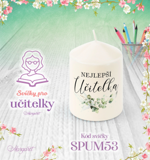 Svíčka s potiskem – Pro učitelky | Malá