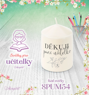 Svíčka s potiskem – Pro učitelky | Malá