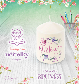 Svíčka s potiskem – Pro učitelky | Malá