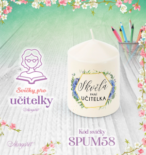 Svíčka s potiskem – Pro učitelky | Malá