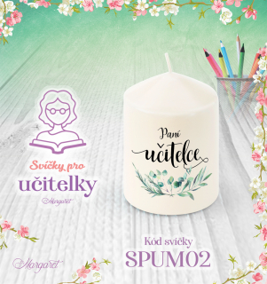 Svíčka s potiskem – Pro učitelky | Malá