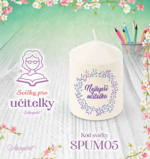 Svíčka s potiskem – Pro učitelky | Malá