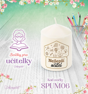 Svíčka s potiskem – Pro učitelky | Malá