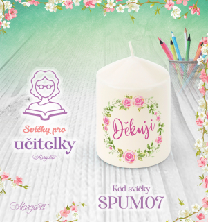 Svíčka s potiskem – Pro učitelky | Malá