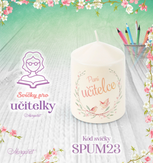 Svíčka s potiskem – Pro učitelky | Malá