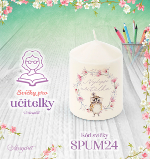 Svíčka s potiskem – Pro učitelky | Malá