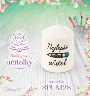 Svíčka s potiskem – Pro učitelky | Malá