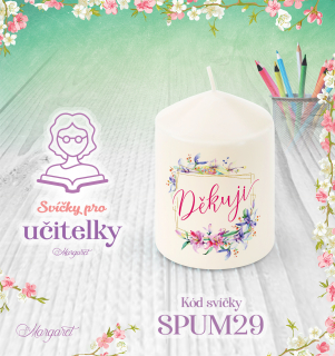 Svíčka s potiskem – Pro učitelky | Malá