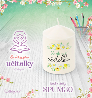 Svíčka s potiskem – Pro učitelky | Malá